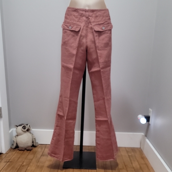 Victorias Secret London Jean Linen Pant - Patcholi Rose Sz 2 - Picture 2 of 10